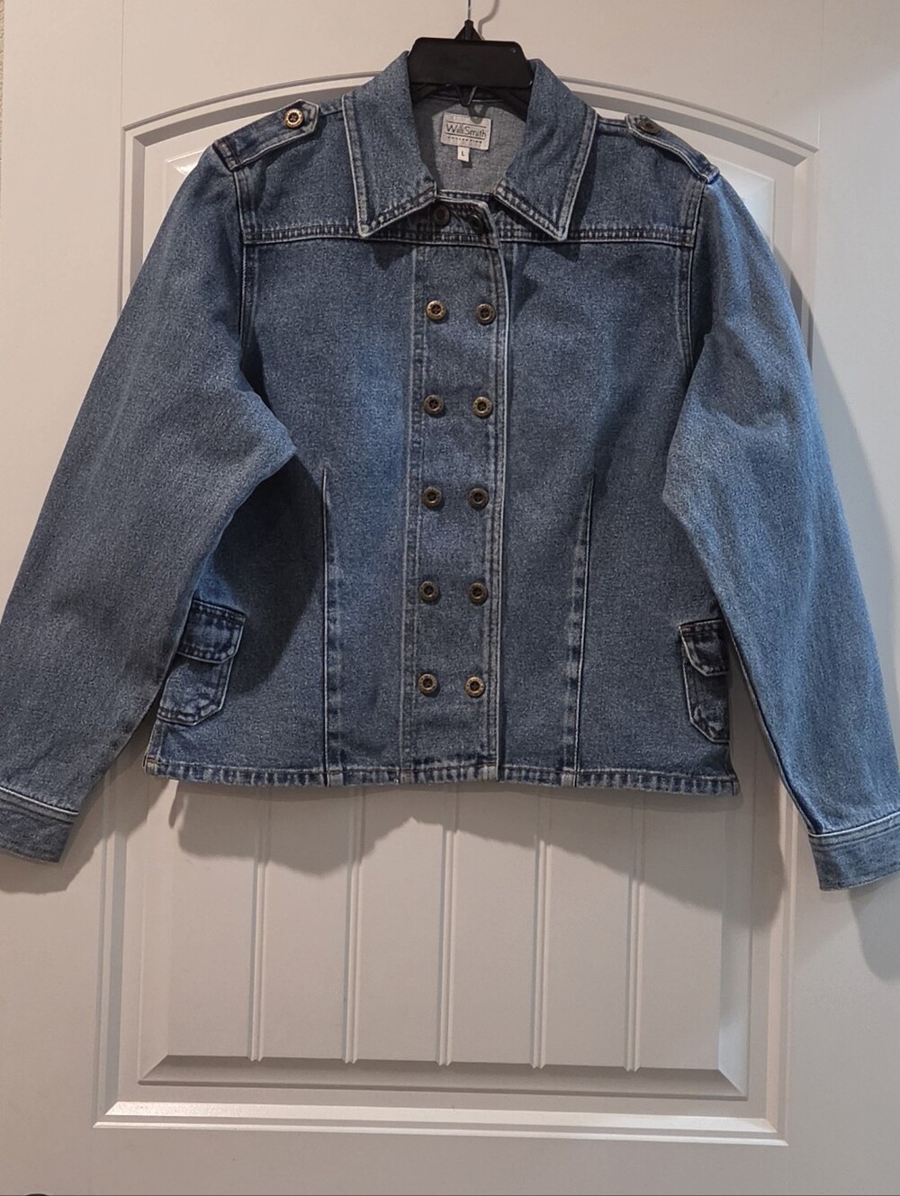 Willi Smith Light Blue Denim Double-Breasted Jacket
